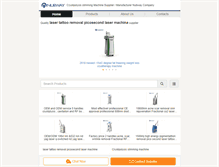 Tablet Screenshot of laser-beautymachines.com
